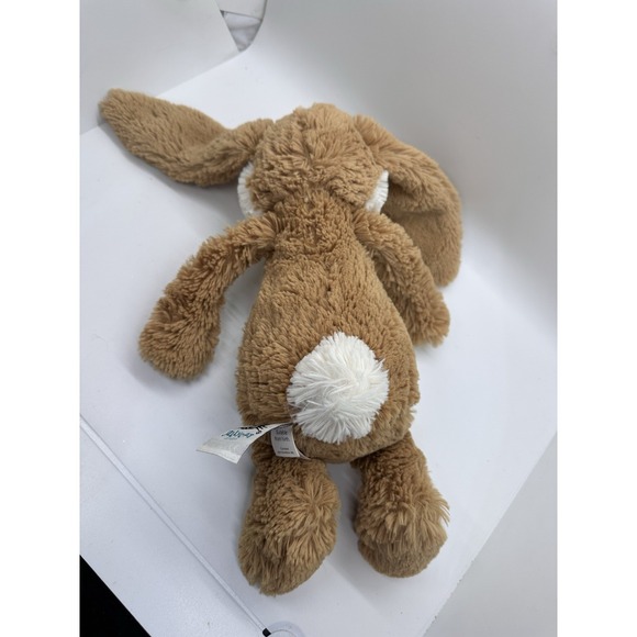 Jellycat Bashful Wriggle Bunny Plush Medium 2016 Rabbit Tan & Cream Shaggy Fur - Picture 8 of 14